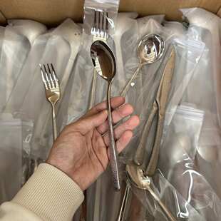 高档精致锻打食品级家用牛排刀叉勺 凯文316不锈钢西餐刀叉勺套装