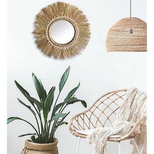 喜乐。ins风墙饰手工镜子卧室沙发背景民宿玄关装饰工作室装饰品