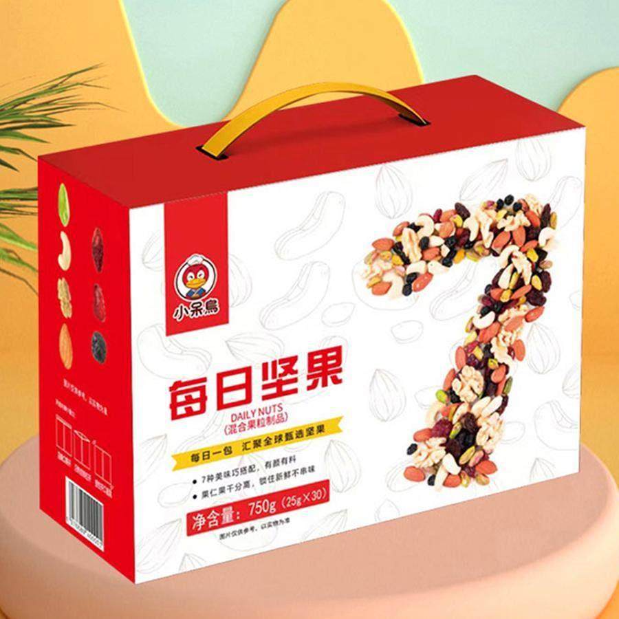 小呆鸟 每日坚果礼盒750g/30包零食混合干果仁休闲大礼盒,零食/坚果/特产,混合坚果,淘宝优惠券,粉丝福利购,淘宝优惠卷