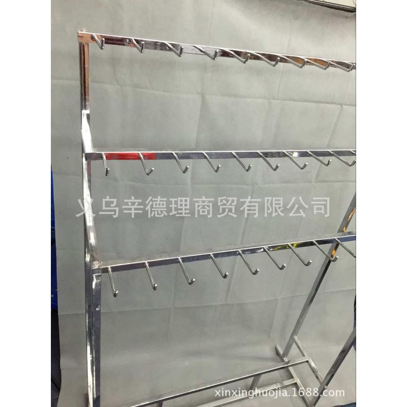 可拆卸三层铁电镀铬皮带架 五金喷漆展架货架 不锈钢皮带展示架