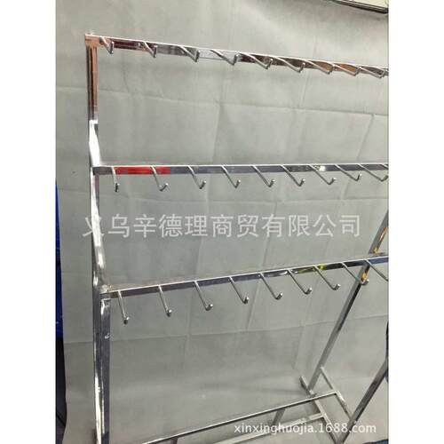 可拆卸三层铁电镀铬皮带架 五金喷漆展架货架 不锈钢皮带展示架