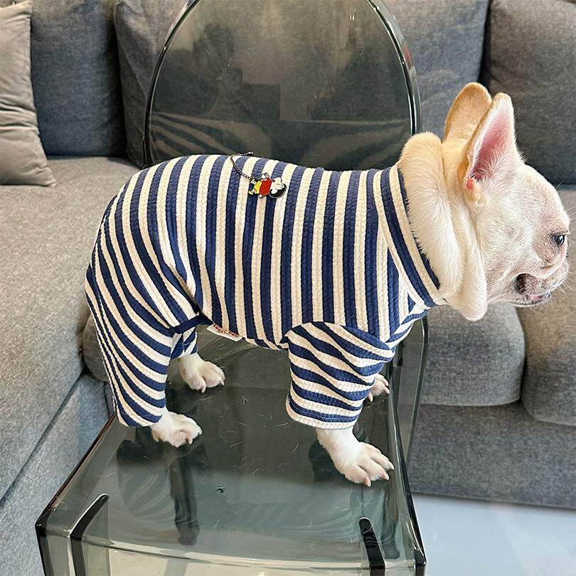卡通小白四脚衣棉弹力猫狗衣服宠物服装泰迪雪纳瑞法斗巴哥可爱
