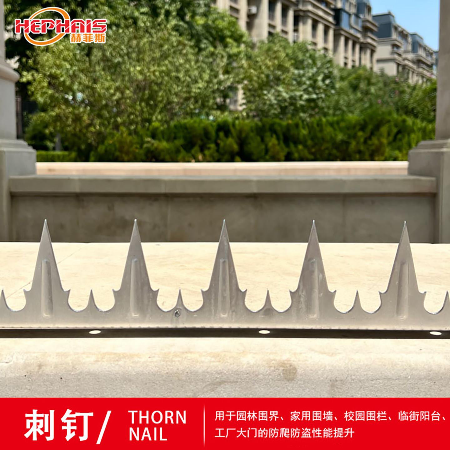 新型刺钉围栏装饰刺金属护栏防盗刺院区大门防爬刺围墙竖直金属刺