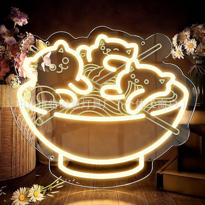 汉堡奶茶薯条灯牌摆摊广告装饰灯夜市拉面炸鸡造型发光led霓虹灯