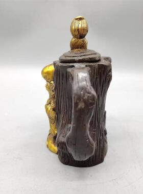 铜器收藏寿星壶此器型包浆润泽形制端正工艺精湛古色古香