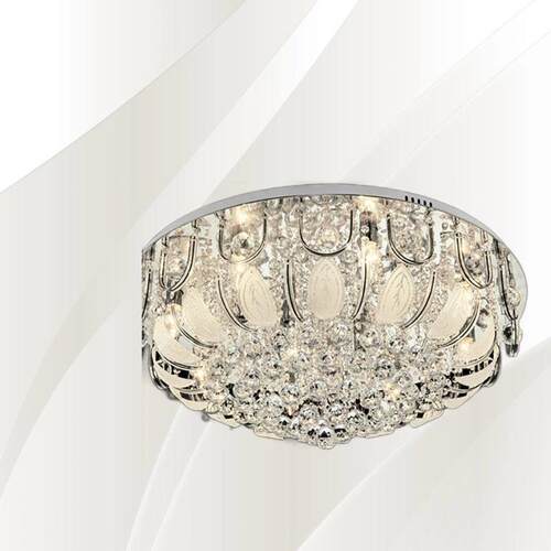 现代简约大气卧室灯吸顶灯欧式水晶灯led客厅灯圆形灯具餐厅家用