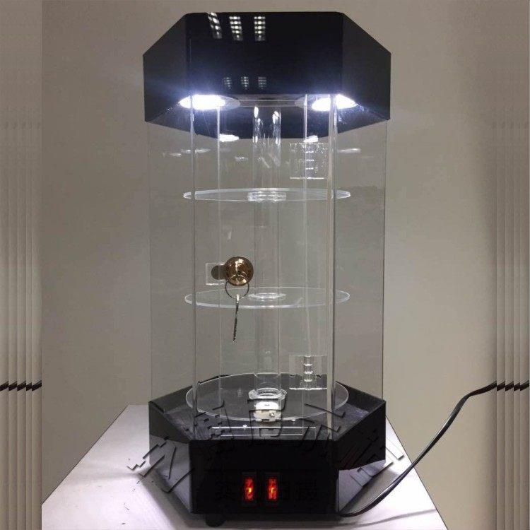 小型展示柜珠宝饰品礼品摆件手表手机旋转展架压克力玻璃透明定制