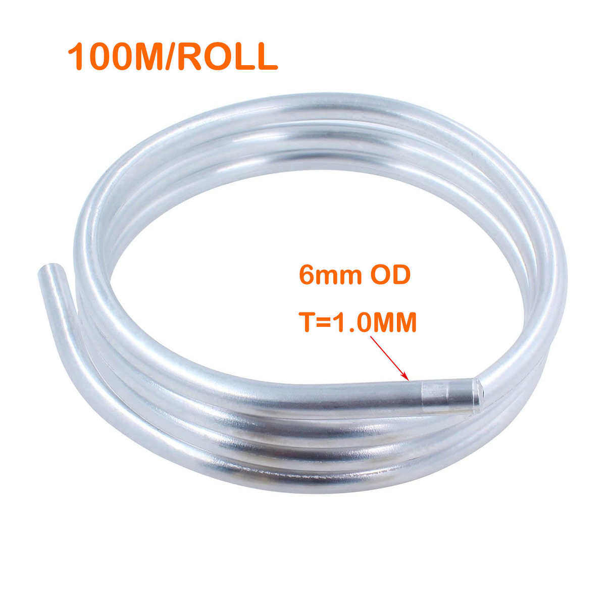 1000mm管壁1一卷6mm 厚连t2软燃气接管铝合金铝管连接管道.态米
