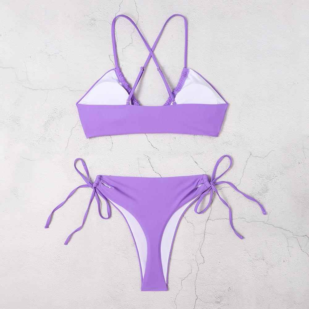 trunks swimming waist high bra push-up chest small