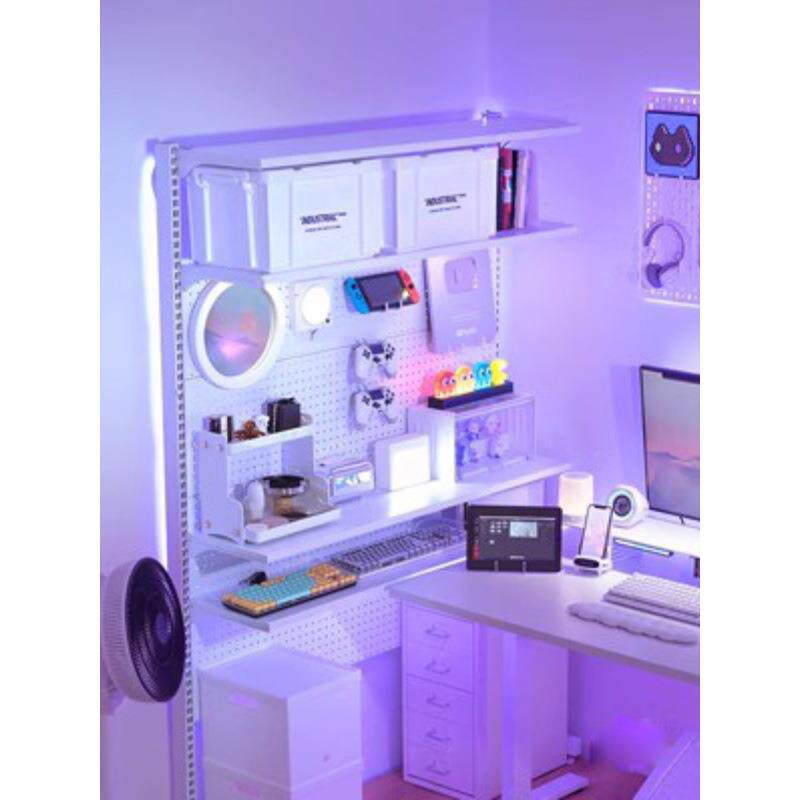 铭添电竞洞洞板架五金落地隔板配件网红墙上收纳少女电脑桌面改造