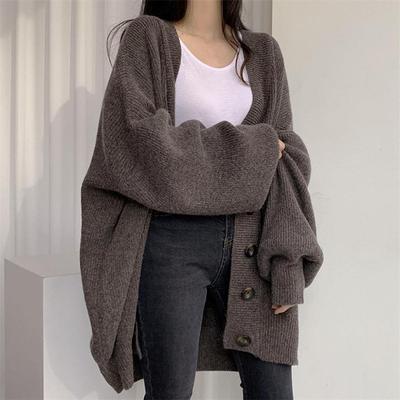 Womens sweater jacket cardigan thick loose outer wear