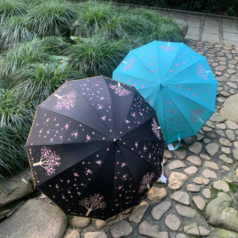 日系复古小清新12骨半自动抗风长柄雨伞ins文艺碎花幸福树直柄伞,居家日用,伞,淘宝优惠券,粉丝福利购,淘宝优惠卷