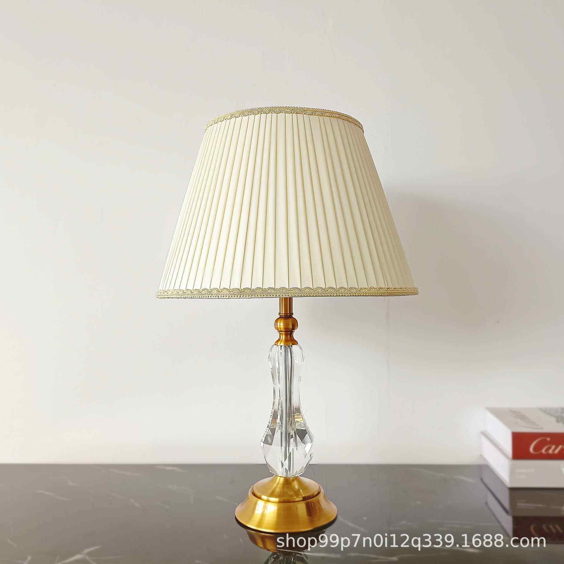 简约轻奢水晶台灯酒店客房卧室床头柜摆放装饰灯