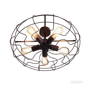 美式复古铁艺风扇吊灯客厅餐厅卧室酒吧台店铺艺术具多头吊灯