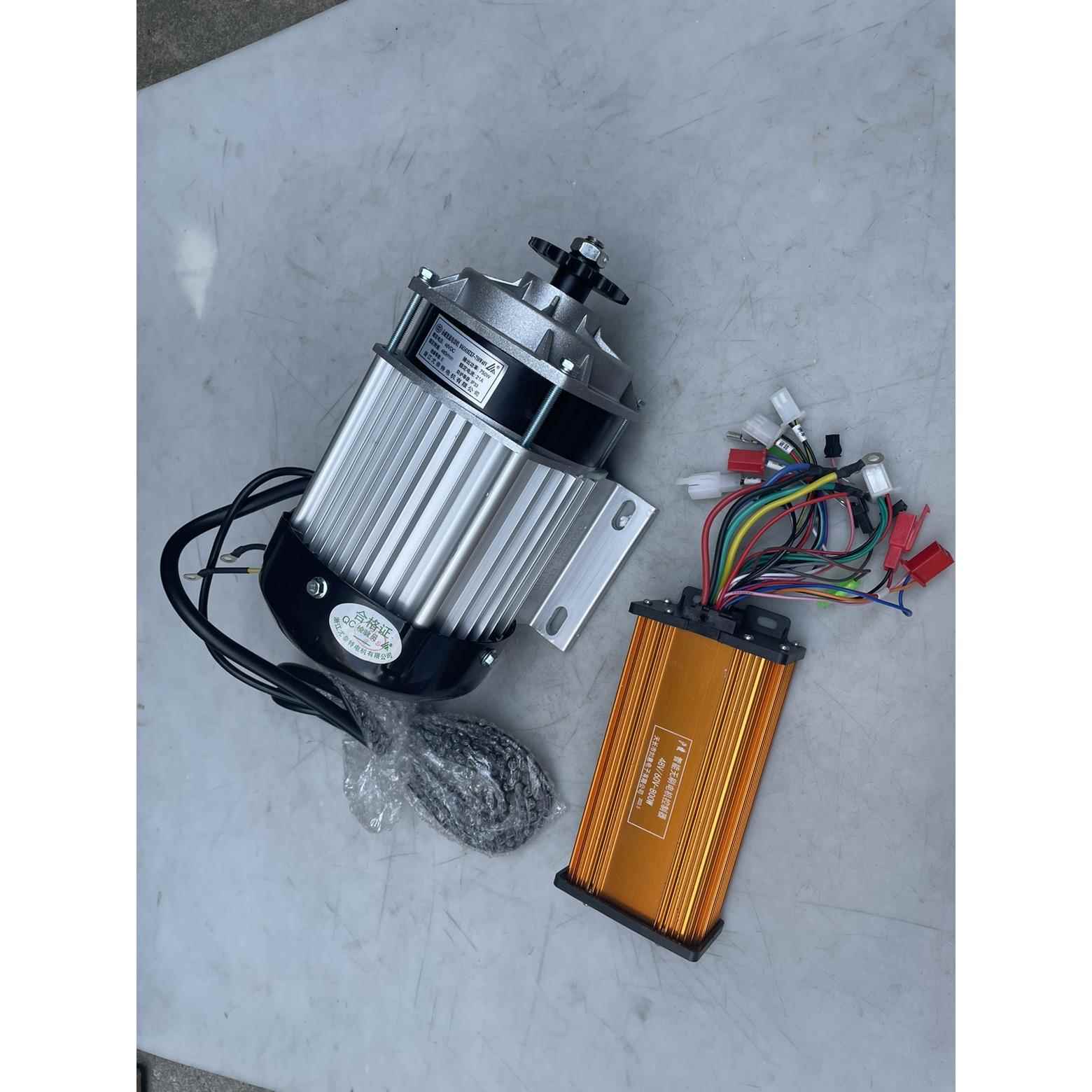 改装电动摩托 托卡丁车沙滩车三轮车48V500W750W无刷齿轮电机启动