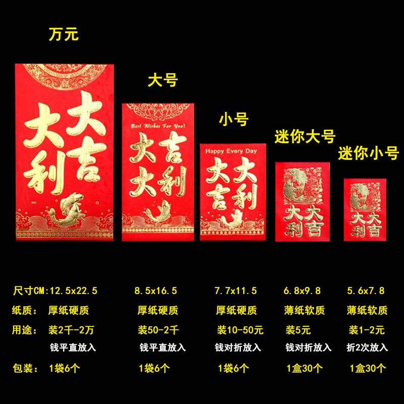 2025年新年红包袋吉祥如意10000元结婚回礼恭喜发财大红包小红包,节庆用品/礼品,红包/利是封,淘宝优惠券,粉丝福利购,淘宝优惠卷