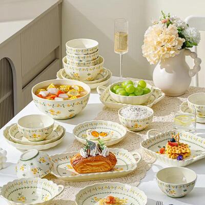 Ceramic Bowls for Soup dish Fish Plates Tableware Dinnerware