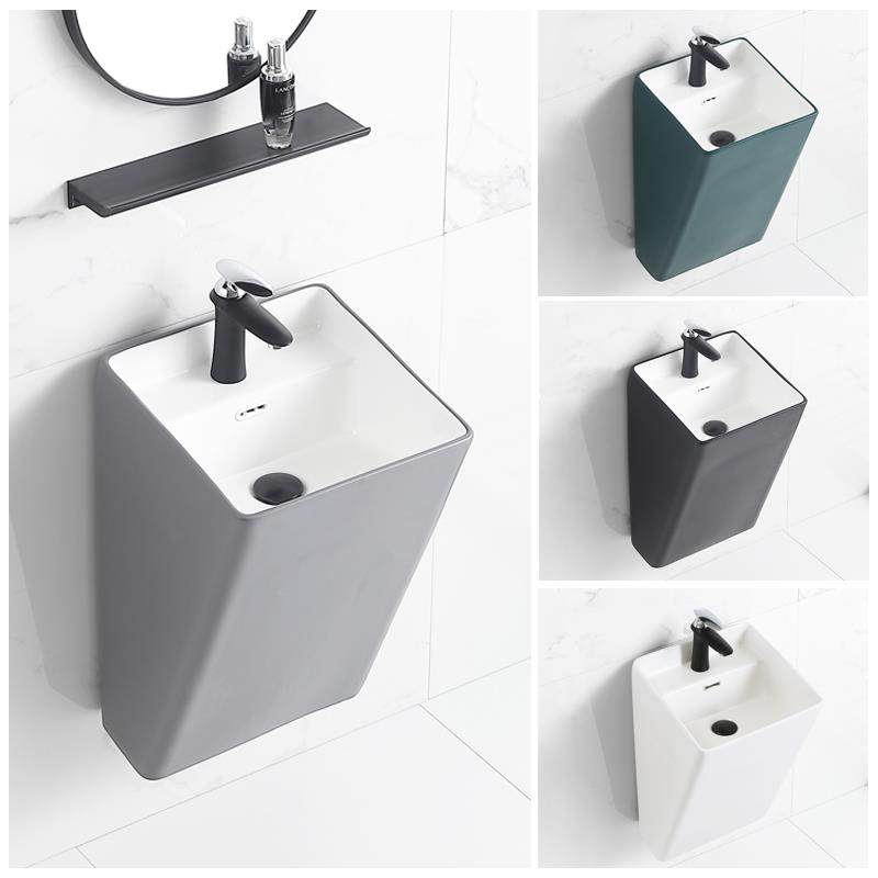陶瓷挂墙式洗手盆一体式壁挂洗脸盆家用小户型卫生间洗漱面盘阳台,家装主材,挂墙式洗脸盆,淘宝优惠券,粉丝福利购,淘宝优惠卷