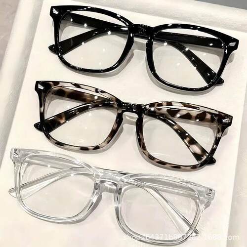 3pcs Unisex Square Shape Bluelight Fashion Glasses -