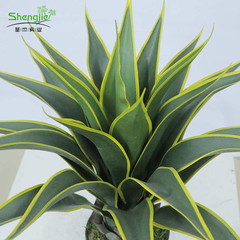 仿真黄冠兰盆栽欧式家居装饰假植物龙舌兰剑叶厂家人造植物现货