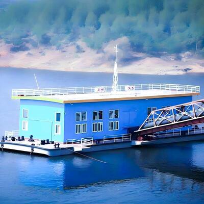 供应取水泵船浮坞泵站取水移动式模块化生活取水农林取水浮船泵船
