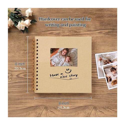 8x8 Inch DIY Scrapbook Album 20 Sheets/40 Pages Hardcover Kr