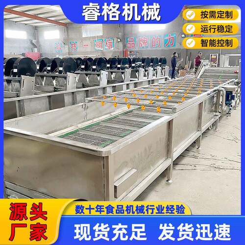 海带全自动清洗机 果蔬翻浪式气泡清洗机 中央厨房净菜加工设备