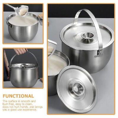 Stainless Steel Oil Pot 2 8L Fine Mesh Strainer Grease