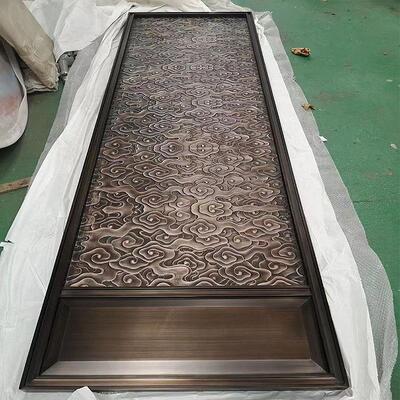 酒店YMTF23-1大堂艺格术雕花栅钢金属雕刻隔断客厅入户玄关不花锈