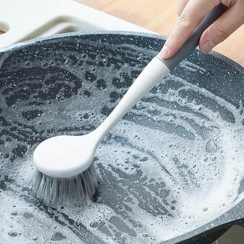 Long-Handle Pot Scrubber, Home Kitchen Small Brush, Non-Abra