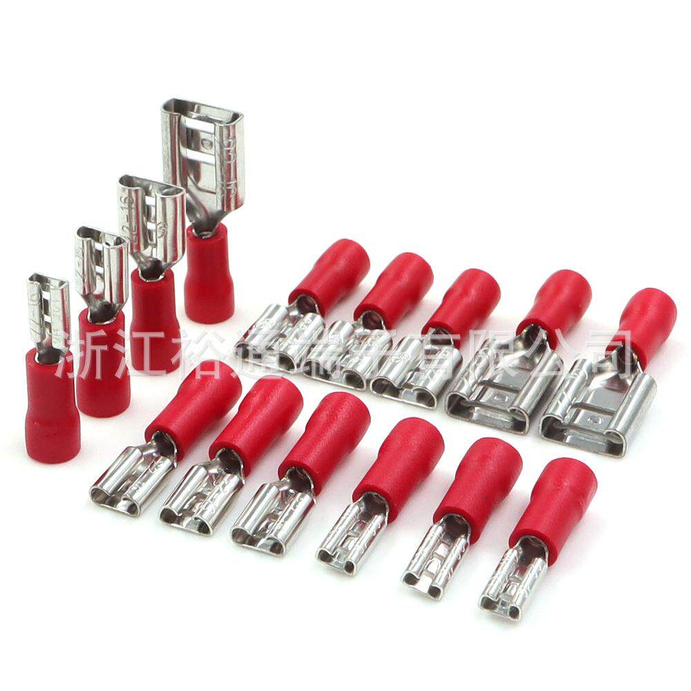 FDD预绝缘插簧母端子AWG22-16接插件口径2.8/4.8/