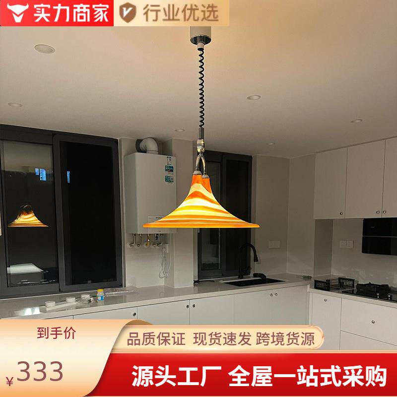 中山具喇叭餐厅灯法式ltao7975艺灯餐桌吧台创意个性艺吊术复古术