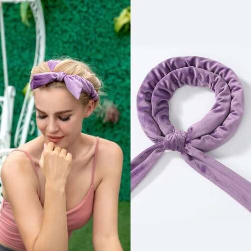 Heatless Curling Rod Headband No Heat Hair Curler Soft Lazy