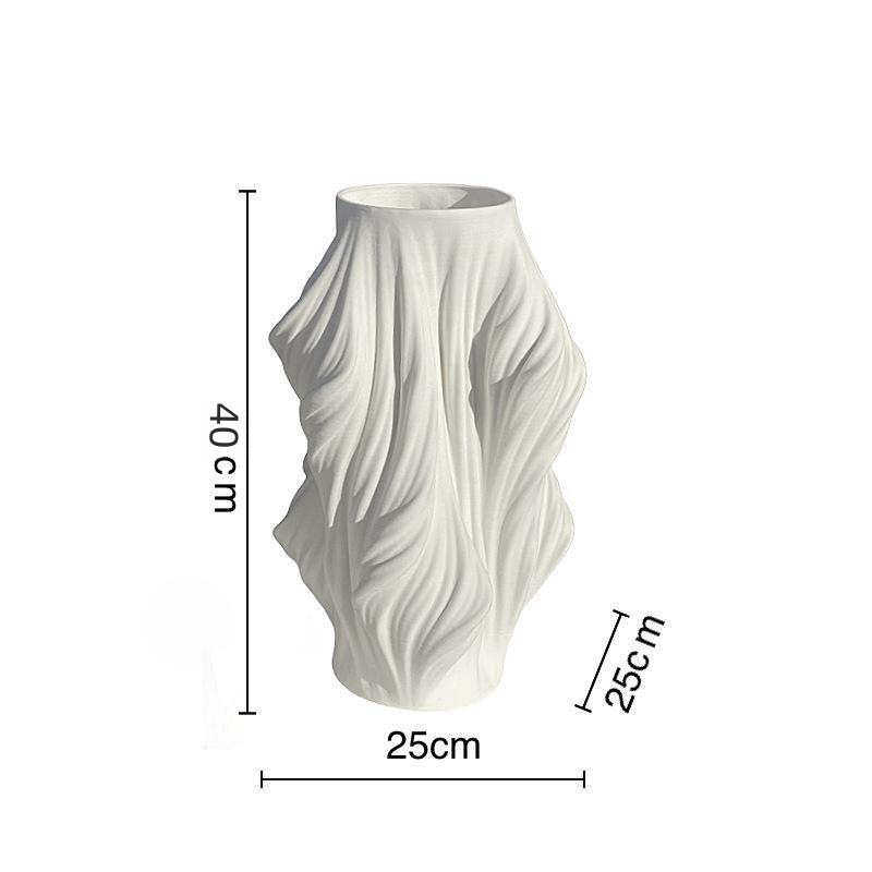 风软ins陶瓷样板房3d装侘寂奢轻器北欧摆件打印风感高级花瓶插花