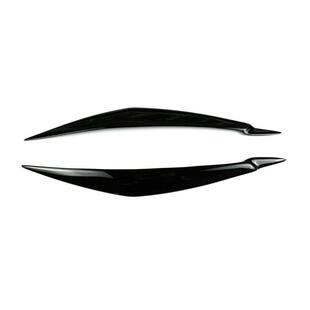 适用于宝马E71X6亮黑树脂灯眉E70X5M灯眉改装 饰眉贴件 大灯装