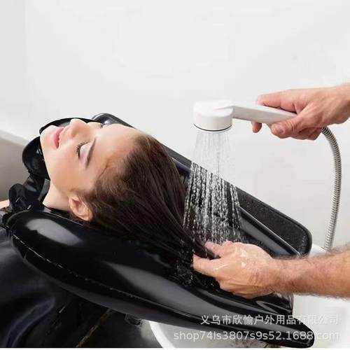 PVC跨境现货洗头洗头充气枕头