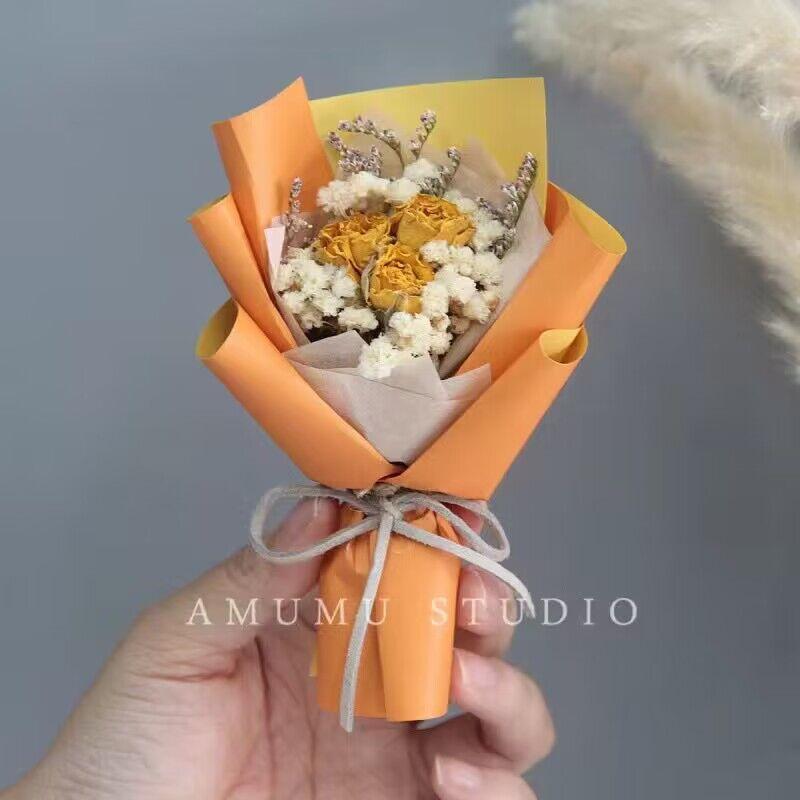 迷你小清新花束玫瑰干花mini精致伴手礼品教师节礼物生日毕业装饰