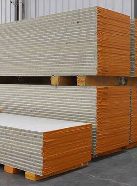 机岩棉板厂家定制净化板口762s接岩机棉彩钢板彩钢制岩制棉夹芯板