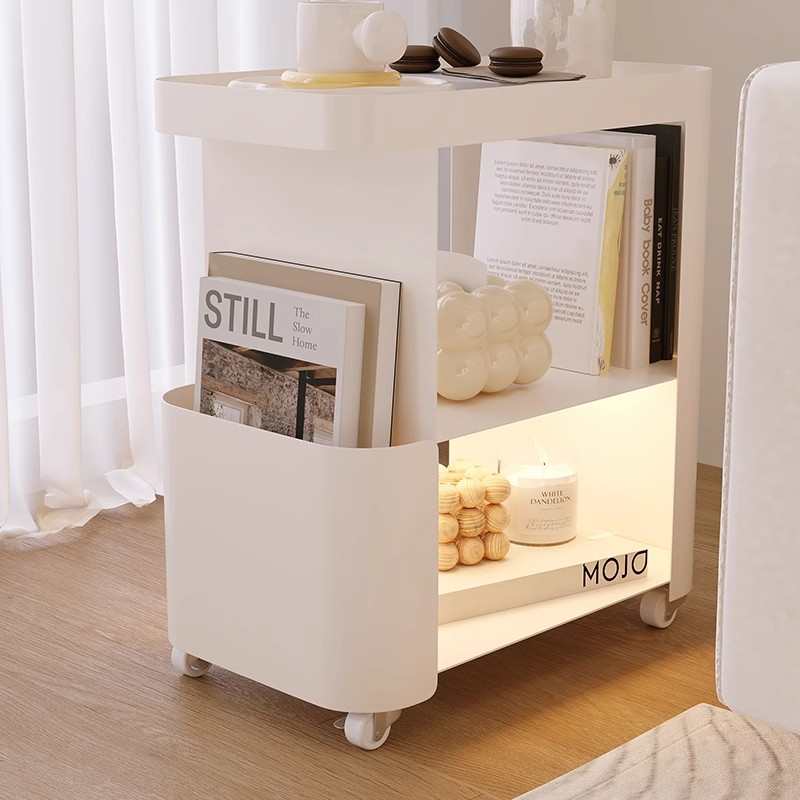 客厅沙发边几可移动创意小推车茶几侧边柜迷你桌子置物架简约现代