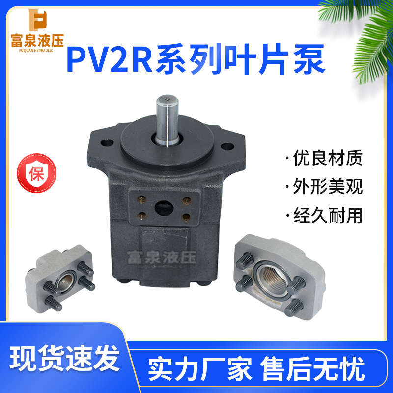 仙居低噪音叶片泵PV2R1-19-F-R液压泵总成液压泵法兰连接定量油泵