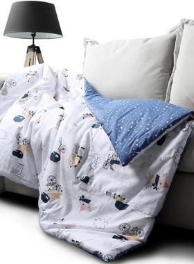 办公室折叠被子抱枕两用沙发靠垫车载小被子纯棉加厚学生午