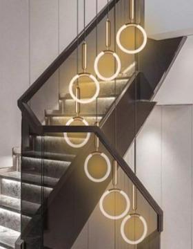 复灯式楼长吊灯现简约旋转创意个性楼MC246梯灯别轻墅大吊灯奢吊