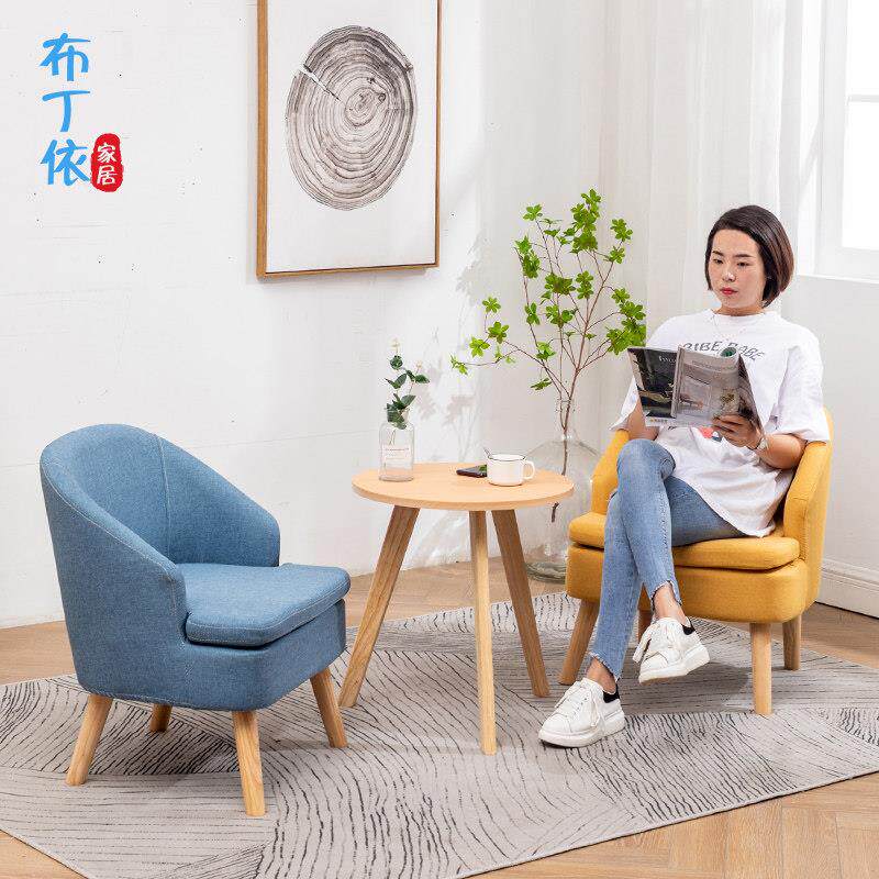 小凳子家用创意实木北欧小户型客厅轻奢沙发带靠背矮凳哺乳小椅子