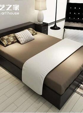 烤漆板式床简约现货代人/1.5/1.QJM8米双床烤漆白色储物床床/现包