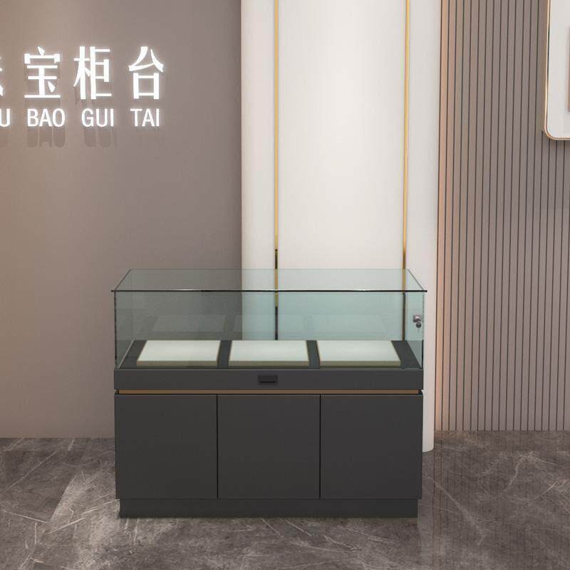定制珠宝玻璃柜台首饰展示柜商场展厅展示柜博物馆古董玉器文物柜