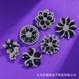 精致優(yōu)雅時尚 配飾胸花高檔氣質(zhì)飾品 創(chuàng)意黑色系服裝 大氣胸針個性