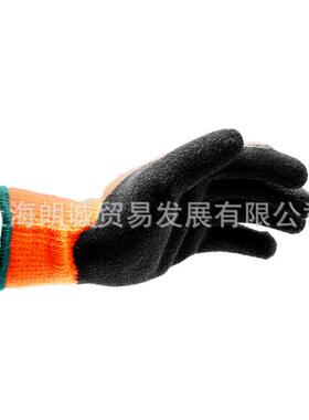 防护手套 橙色乳胶冬季保暖手套-6副/包