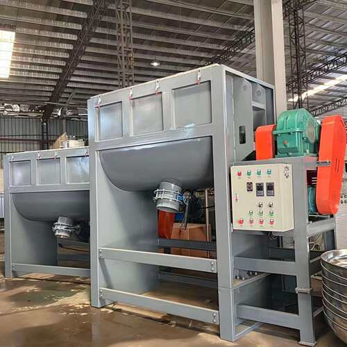 厂家卧式搅拌机双螺带粉体混合机不锈钢卧式塑胶颗粒加热拌料