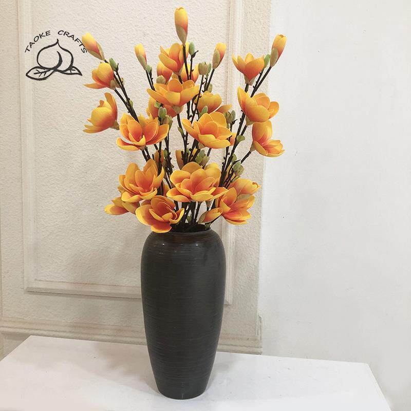 仿真玉兰花望春玉兰EVA材质假花绢花婚庆花工程花拍照道具摆件