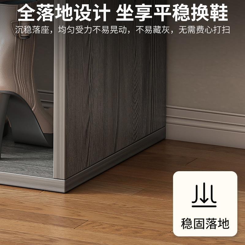 家用口外入户室内可坐换鞋新款好看楼梯奢鞋柜门一体轻多层凳鞋架